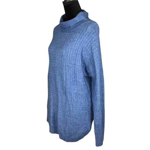 Como Vintage Women’s Sweater Small Blue Soft Knit Mock Neck Pullover NWT - Picture 4 of 11